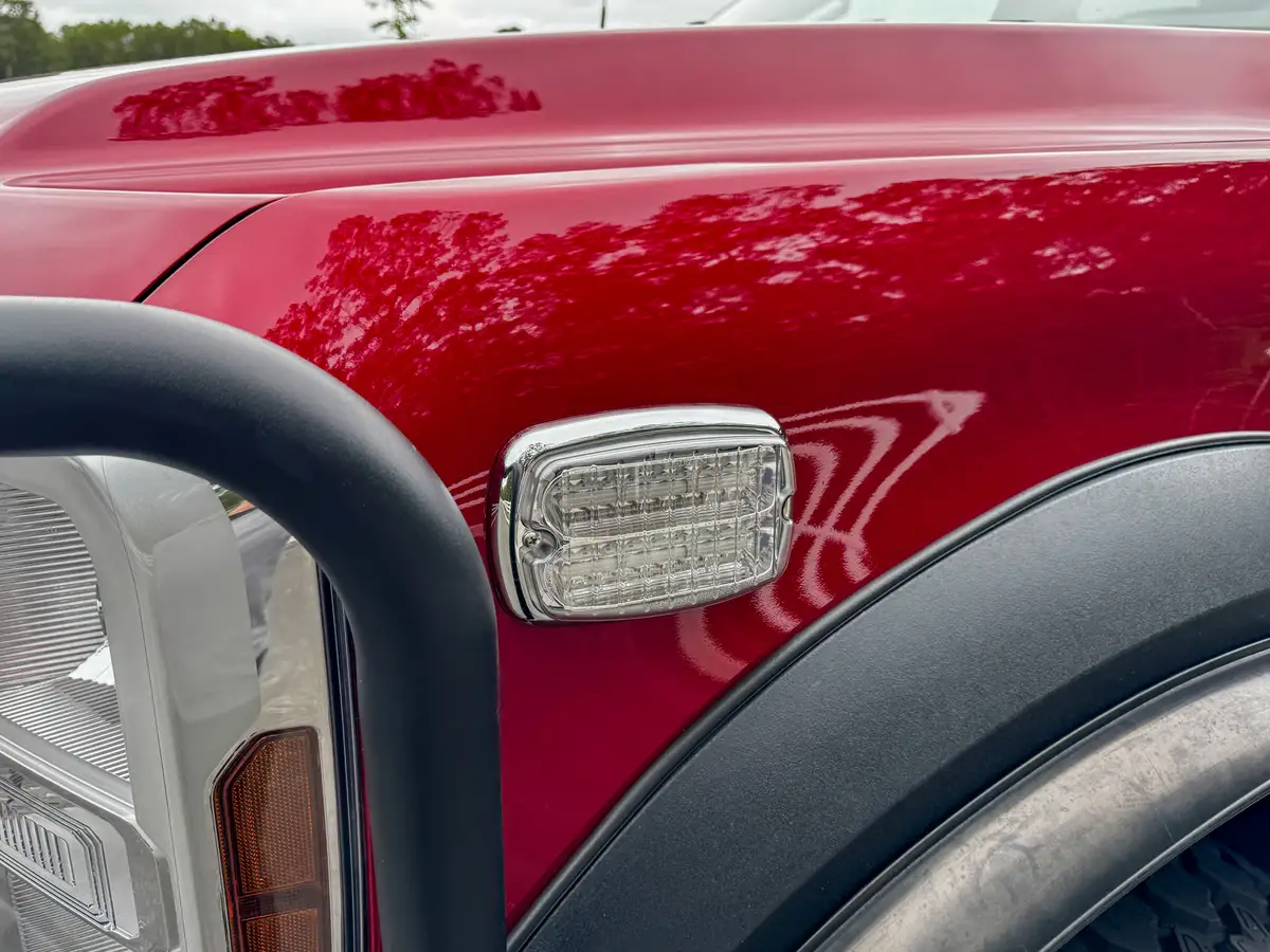 Front seats and center-console view showing radio controls and joystick.